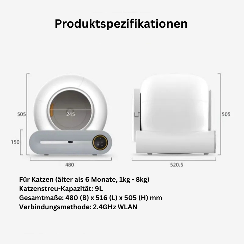 Tatzenfroh™ Automatisches Katzenklo „Smart Pooper Scooper“